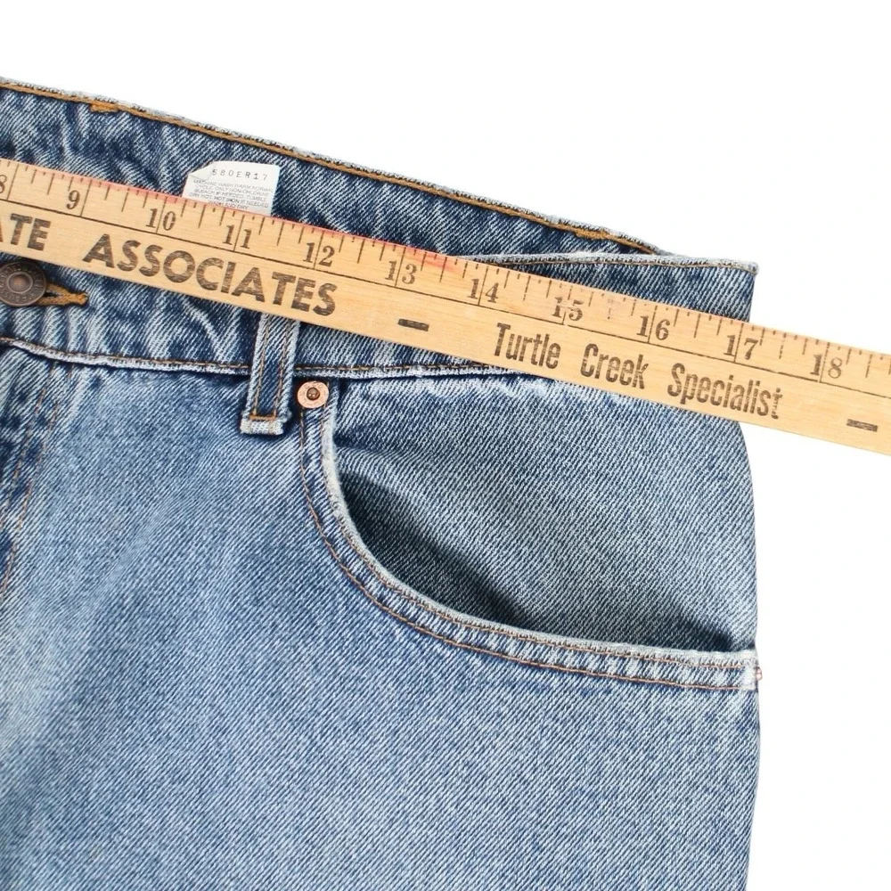 Vintage Levi's 560 Loose Fit Tapered Leg Jeans Light Wash Denim Mens 34x34